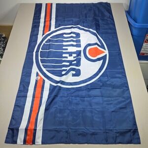 Edmonton Oilers NHL Hockey Flag 3x5 Blue Orange White Logo Large Banner Grommets